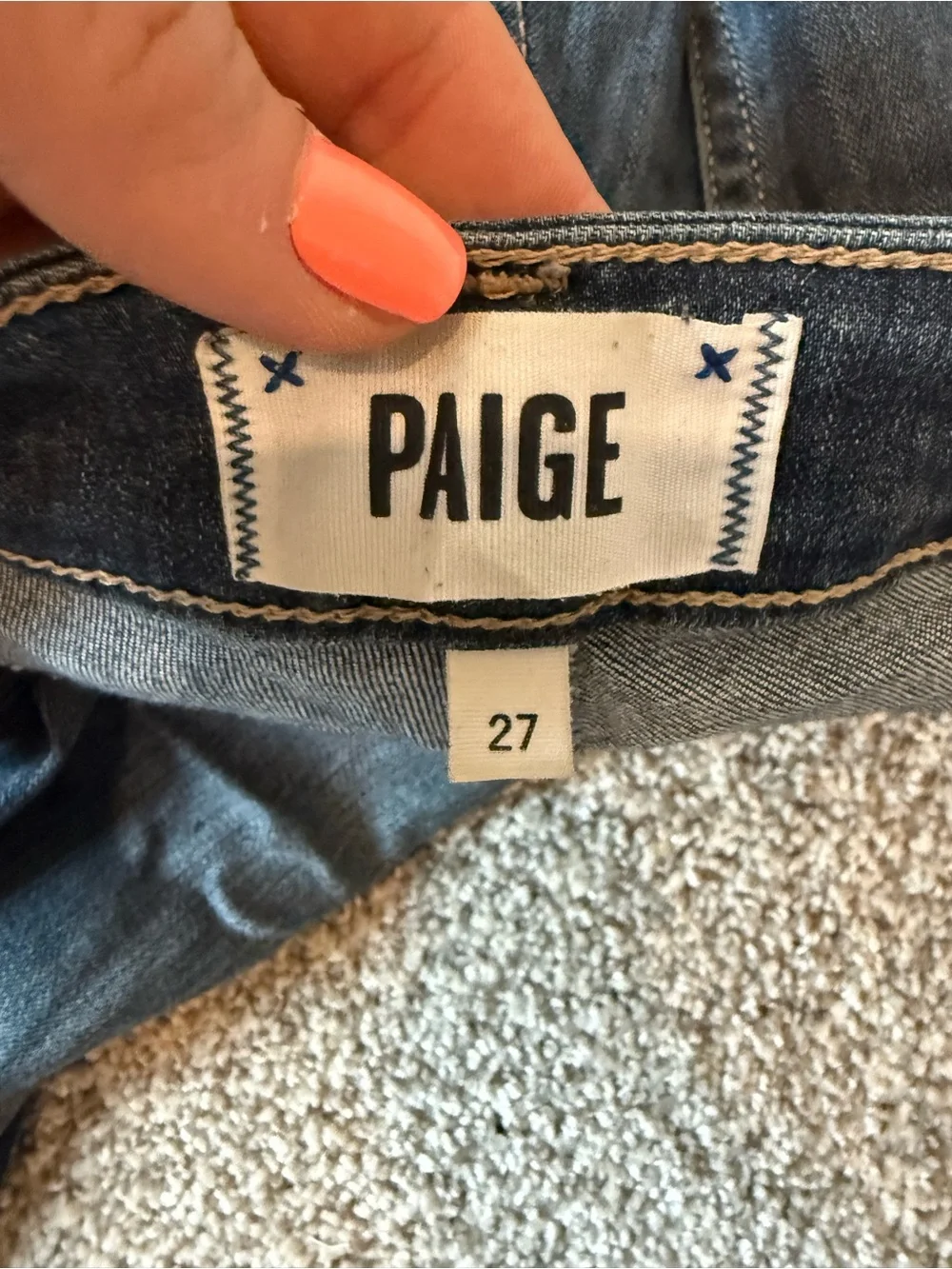 PAIGE Indigo Skinny Jeans with Light Distressing